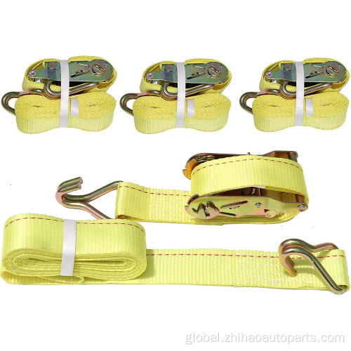 Reliable Load Strap Webbing Double J Hook Strap with Ratchet Tie Down Factory